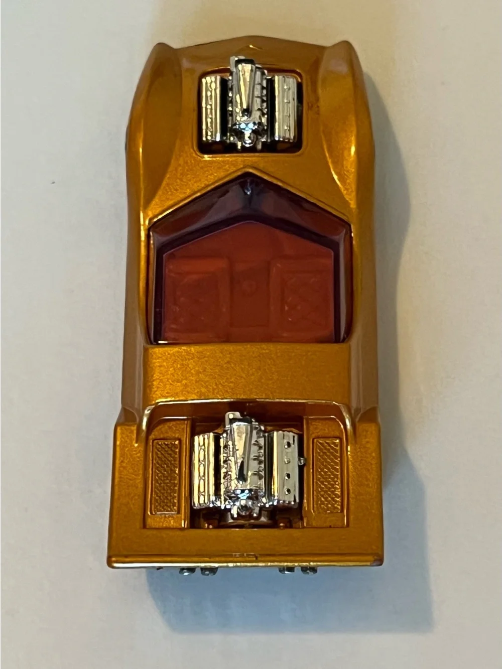 Vintage Matchbox Superfast 1971 No. 4 Gruesome Twosome Car Lemon Yellow Interior
